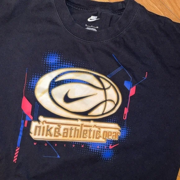 Nike Black Tee with Basketball Graphic - Picture 2 of 2